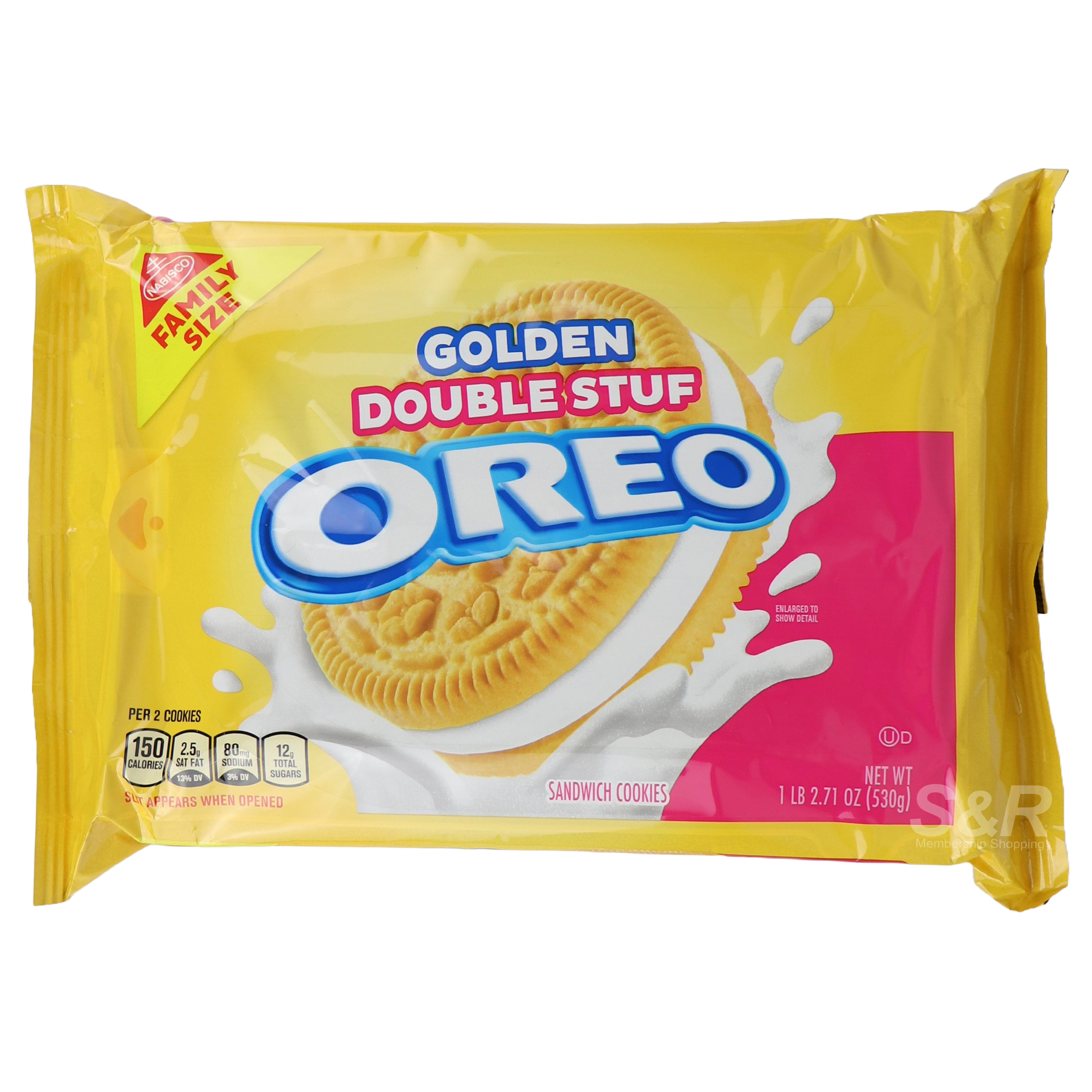Oreo Sandwich Cookies Golden Double Stuf 530g Oreo Sandwich Cookies Golden Double Stuf 530g